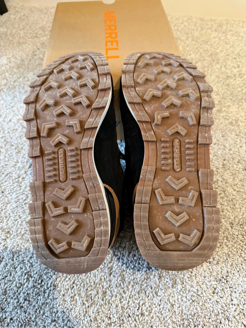 Merrell Women’s Black Trail Sneakers with Brown Accent